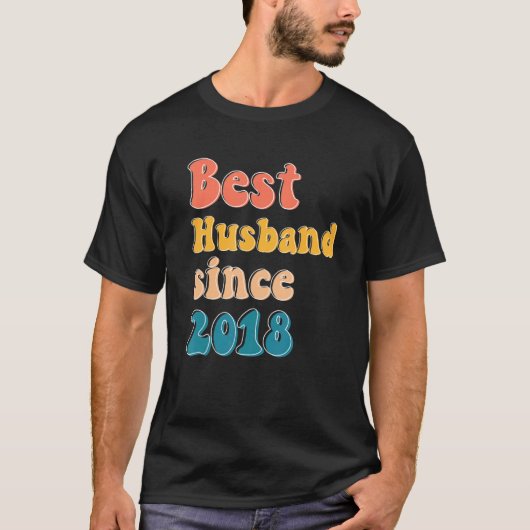 Bester Ehemann seit 2018 Ehemänner T-Shirt (Vorderseite)