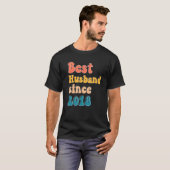Bester Ehemann seit 2018 Ehemänner T-Shirt (Vorne ganz)