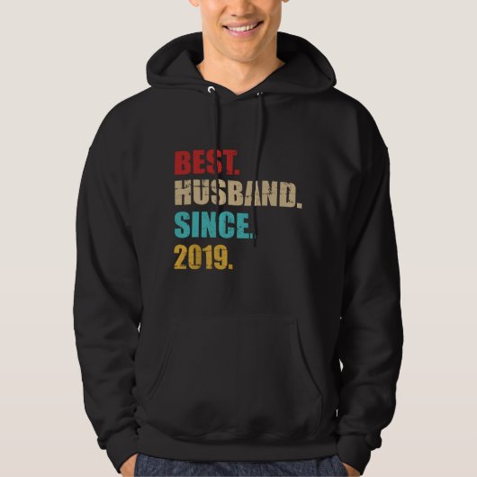 Bester Ehemann seit 2019 3. Hochzeitstag Hoodie (Vorderseite)