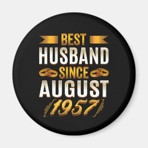 Bester Ehemann seit August 1957 Süßer Jahrestag Magnet