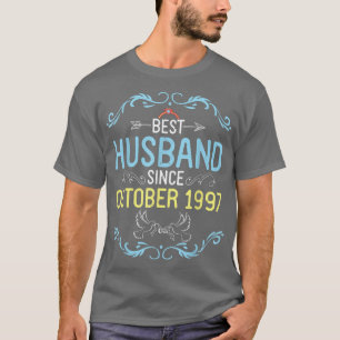 Bester Ehemann seit Oktober 1997 Glücklicher Hochz T-Shirt