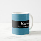 Bester Ehemann überhaupt blau und schwarzer Kaffeetasse (VorderseiteRechts)