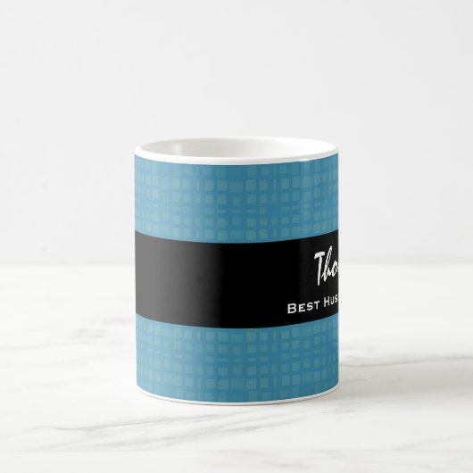 Bester Ehemann überhaupt blau und schwarzer Kaffeetasse (Mittel)