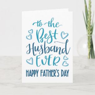 Bester Ehemann überhaupt Father's Day Typografie i Karte