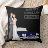 Bester Ehemann überhaupt Hochzeitspaar mit Oldtime Kissen (Decke)
