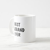 Bester Ehemann überhaupt Minimalistische Typografi Kaffeetasse (Vorderseite Links)