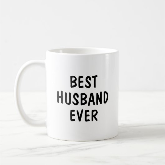Bester Ehemann überhaupt Minimalistische Typografi Kaffeetasse (Links)