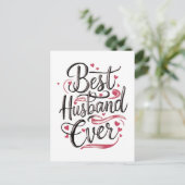 Bester Ehemann überhaupt Postkarte (Stehend Vorderseite)
