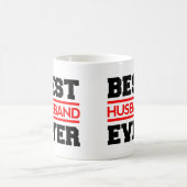 Bester EHEMANN überhaupt schwarz und rotes Kaffeetasse (Mittel)