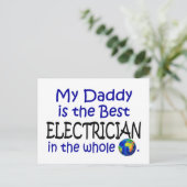Bester Elektriker der Welt (Daddy) Postkarte (Stehend Vorderseite)
