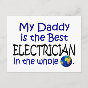 Bester Elektriker der Welt (Daddy) Postkarte