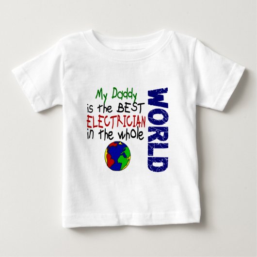Bester Elektriker in Welt 2 (Vati) Baby T-shirt (Vorderseite)