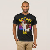 Bester englischer Bulldog Hund je Retro T - Shirt (Vorne ganz)
