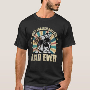 Bester englischer Bulldog Vater je Vintager Hund L T-Shirt