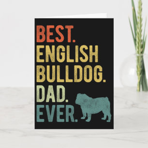 Bester English-Bulldog-Vater aller Zeiten Hund Pap Karte