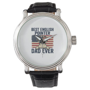 Bester English-Pointer-Vater jemals Patriotischer Armbanduhr