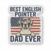 Bester English-Pointer-Vater jemals Patriotischer  Aufkleber (Vorderseite)