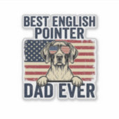 Bester English-Pointer-Vater jemals Patriotischer  Aufkleber (Vorderseite)