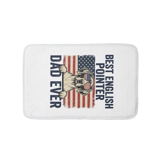 Bester English-Pointer-Vater jemals Patriotischer Badematte (Vorderseite)