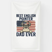 Bester English-Pointer-Vater jemals Patriotischer Banner (Vertikal)