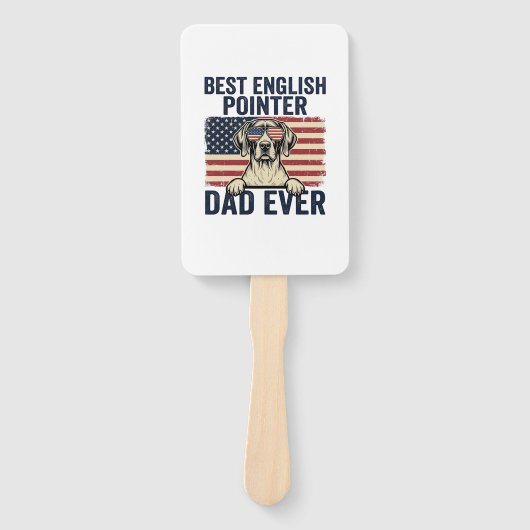Bester English-Pointer-Vater jemals Patriotischer Fächer (Vorderseite)