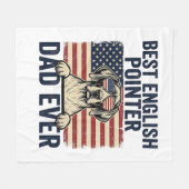 Bester English-Pointer-Vater jemals Patriotischer Fleecedecke (Vorderseite (Horizontal))