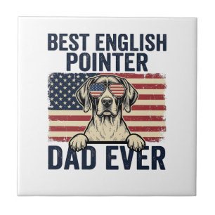 Bester English-Pointer-Vater jemals Patriotischer Fliese