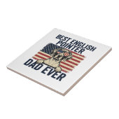 Bester English-Pointer-Vater jemals Patriotischer Fliese (Seite)