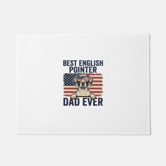 Bester English-Pointer-Vater jemals Patriotischer Fußmatte (Vorderseite)