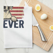 Bester English-Pointer-Vater jemals Patriotischer Geschirrtuch (Viertel Falte)