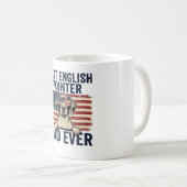 Bester English-Pointer-Vater jemals Patriotischer Kaffeetasse (VorderseiteRechts)