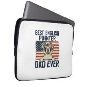 Bester English-Pointer-Vater jemals Patriotischer  Laptopschutzhülle (Vorne Rechts)