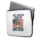 Bester English-Pointer-Vater jemals Patriotischer  Laptopschutzhülle (Vorderseite Links)