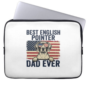 Bester English-Pointer-Vater jemals Patriotischer Laptopschutzhülle