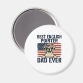 Bester English-Pointer-Vater jemals Patriotischer Magnet (Vorderseite/Rückseite)