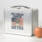 Bester English-Pointer-Vater jemals Patriotischer Metall Brotdose (Beispiel)
