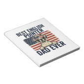 Bester English-Pointer-Vater jemals Patriotischer Notizblock (angewinkelt)