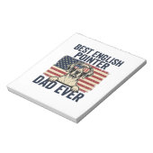 Bester English-Pointer-Vater jemals Patriotischer Notizblock (Rotiert)