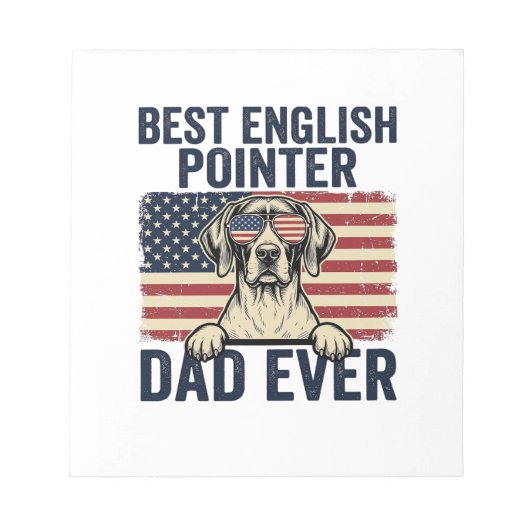 Bester English-Pointer-Vater jemals Patriotischer Notizblock (Vorderseite)