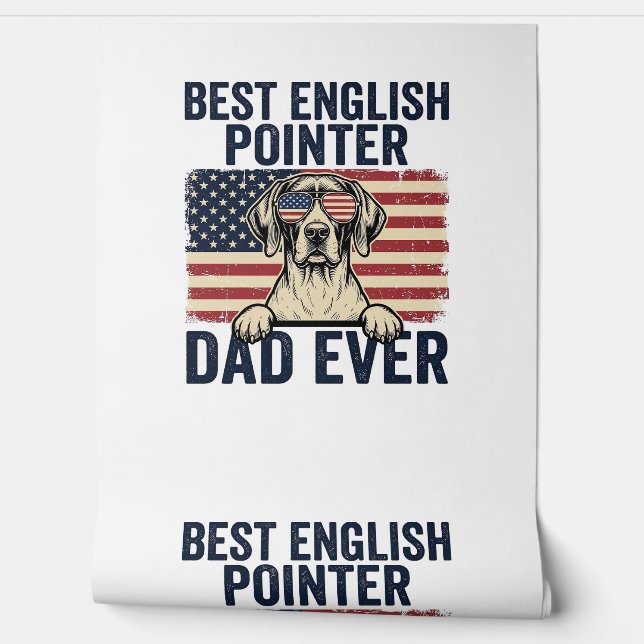 Bester English-Pointer-Vater jemals Patriotischer  Tapete (Abrollen)