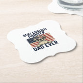 Bester English-Pointer-Vater jemals Patriotischer Untersetzer (angewinkelt)