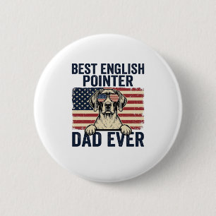 Bester English-Pointer-Vater überhaupt Patriotisch Button
