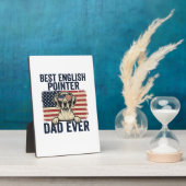 Bester English-Pointer-Vater überhaupt Patriotisch Fotoplatte (Seite)