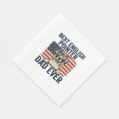 Bester English-Pointer-Vater überhaupt Patriotisch Serviette (Ecke)