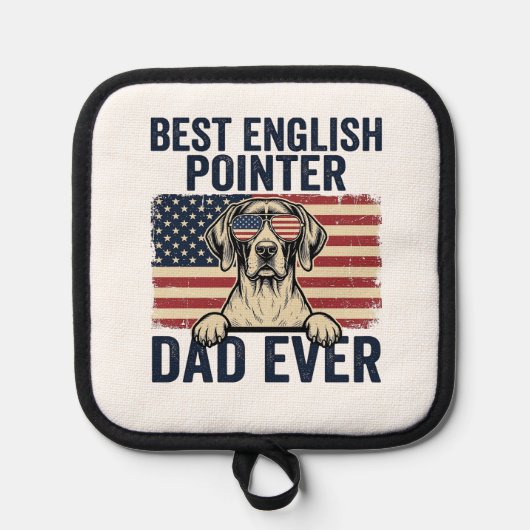 Bester English-Pointer-Vater überhaupt Patriotisch Topflappen (Vorderseite)