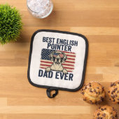 Bester English-Pointer-Vater überhaupt Patriotisch Topflappen (Oben Unten)