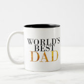 Bester Entwurf des Vaters der Welt (Gold) für Zweifarbige Tasse (Links)