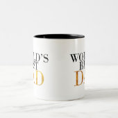 Bester Entwurf des Vaters der Welt (Gold) für Zweifarbige Tasse (Mittel)