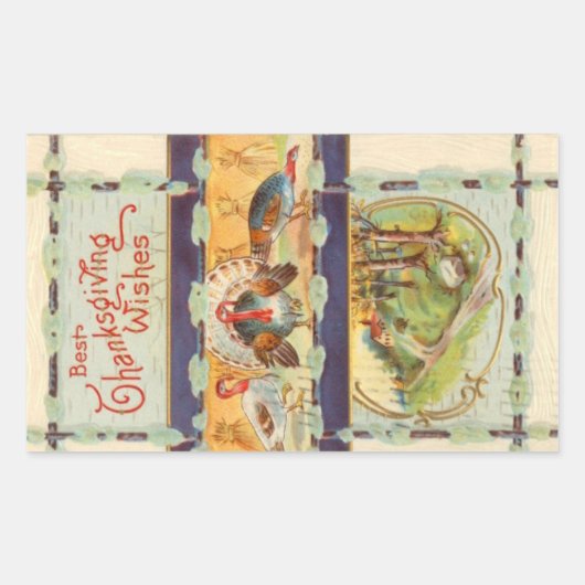 Bester Erntedank wünscht Vintage Aufkleber (Vorderseite)