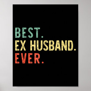 Bester Ex-Ehemann Familie Retro Vintage Poster